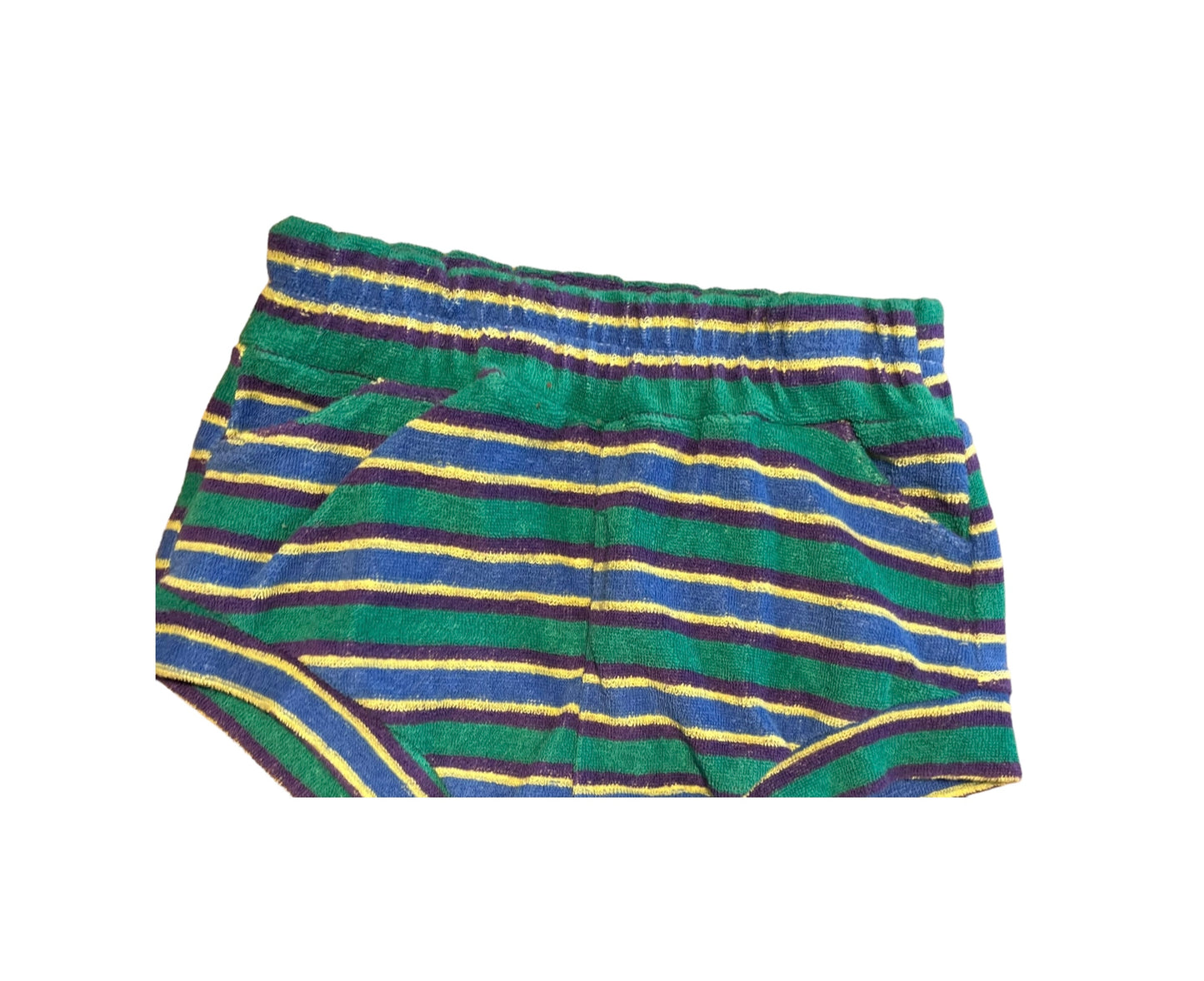Shorty Short 12 maand blauw groen gestreept