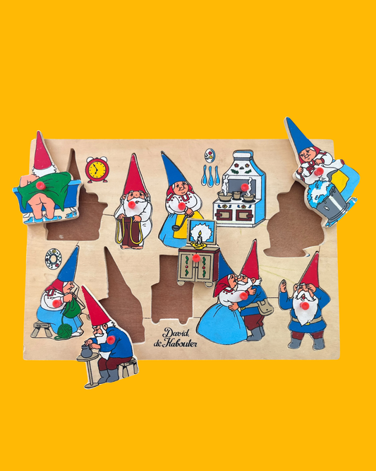 Houten puzzel David de Kabouter