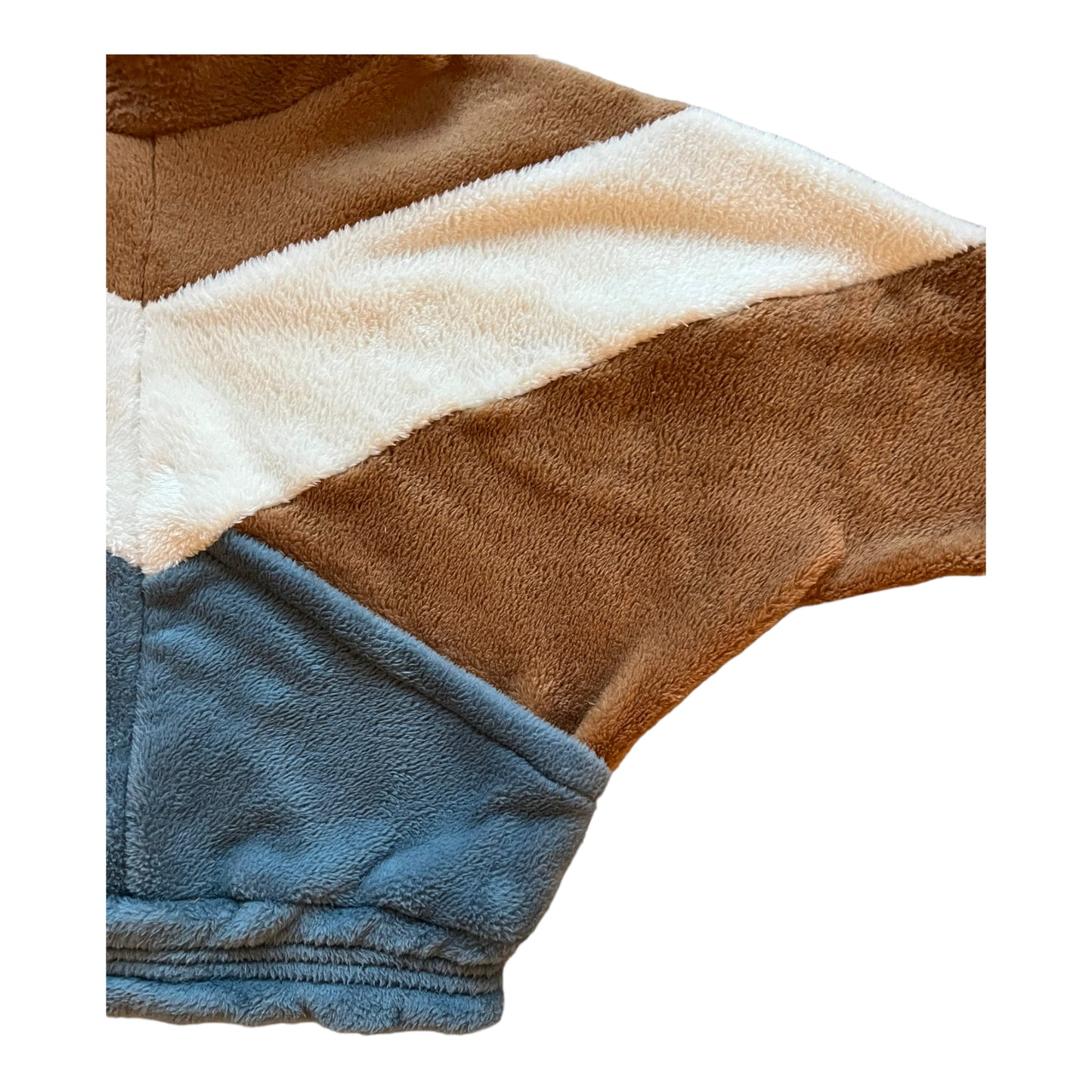 V colour sweater bruin