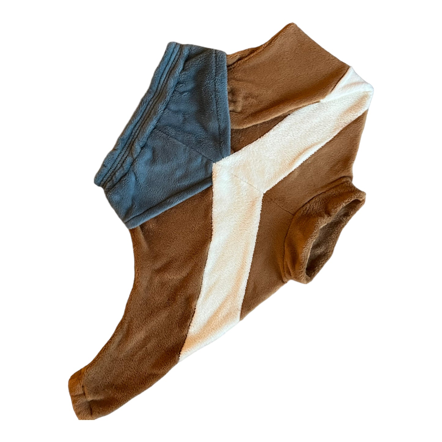 V colour sweater bruin