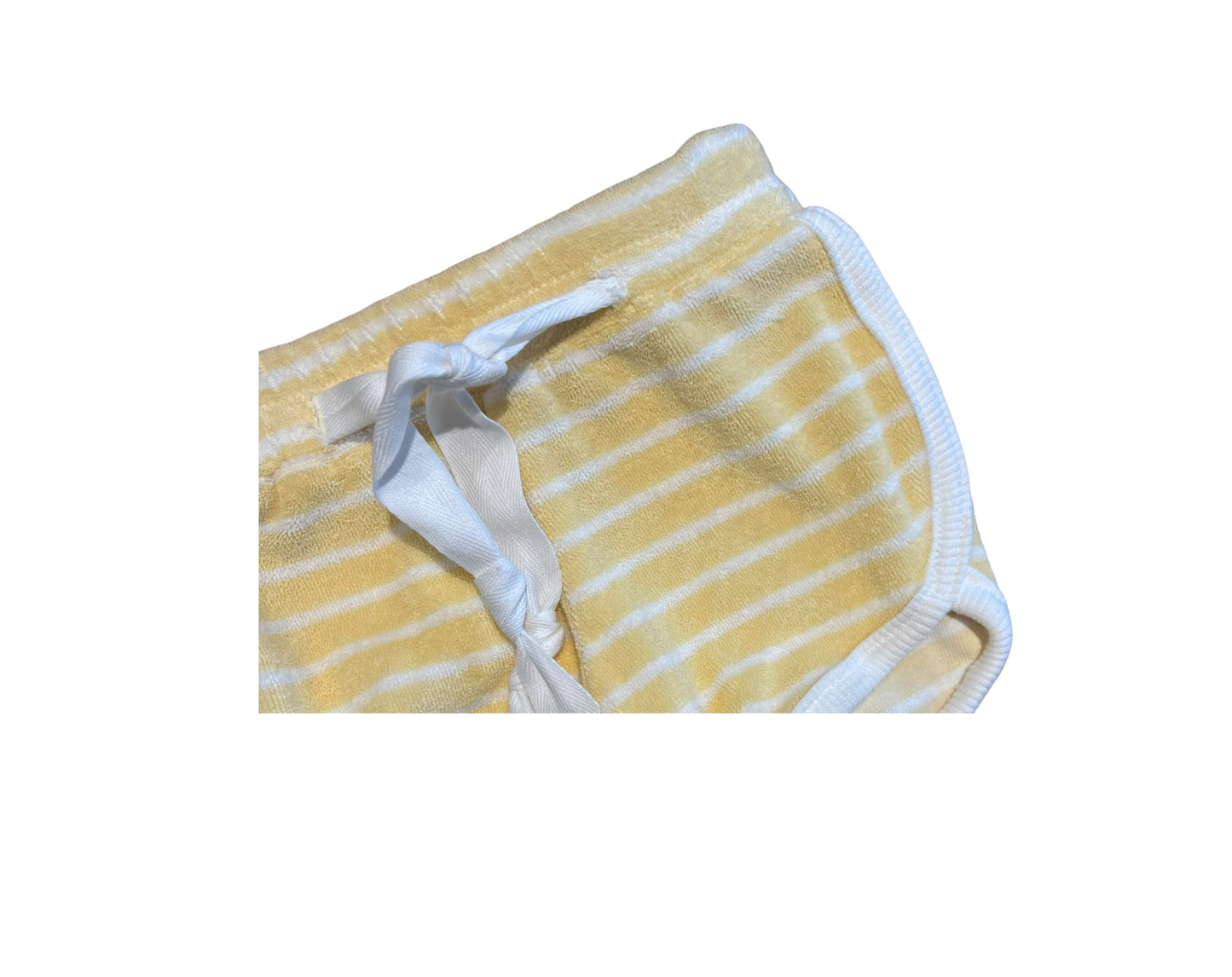 Sponsen Short 4 jaar geel wit gestreept