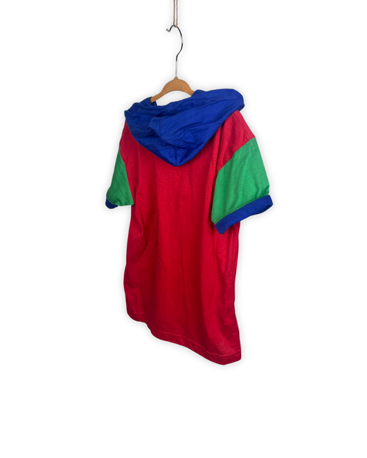 Hoodie T Shirt Justin Allen met blauwe kap