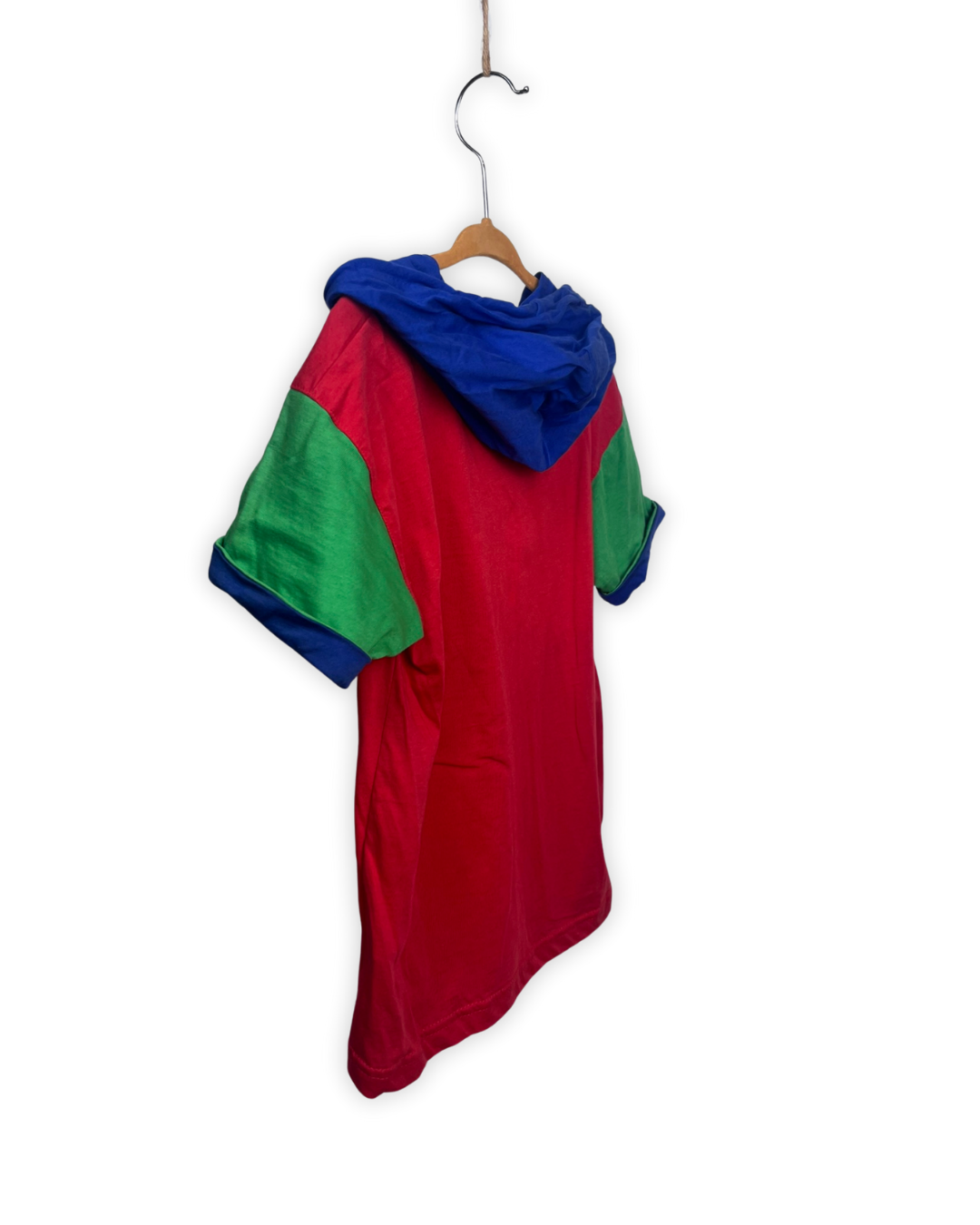 Hoodie T Shirt Justin Allen met blauwe kap