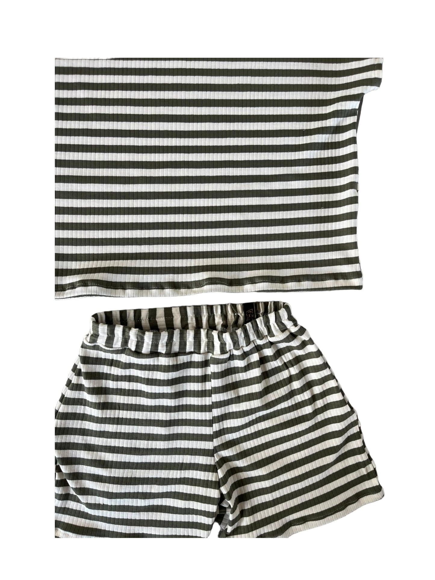 Olive Striped Stoere Set
