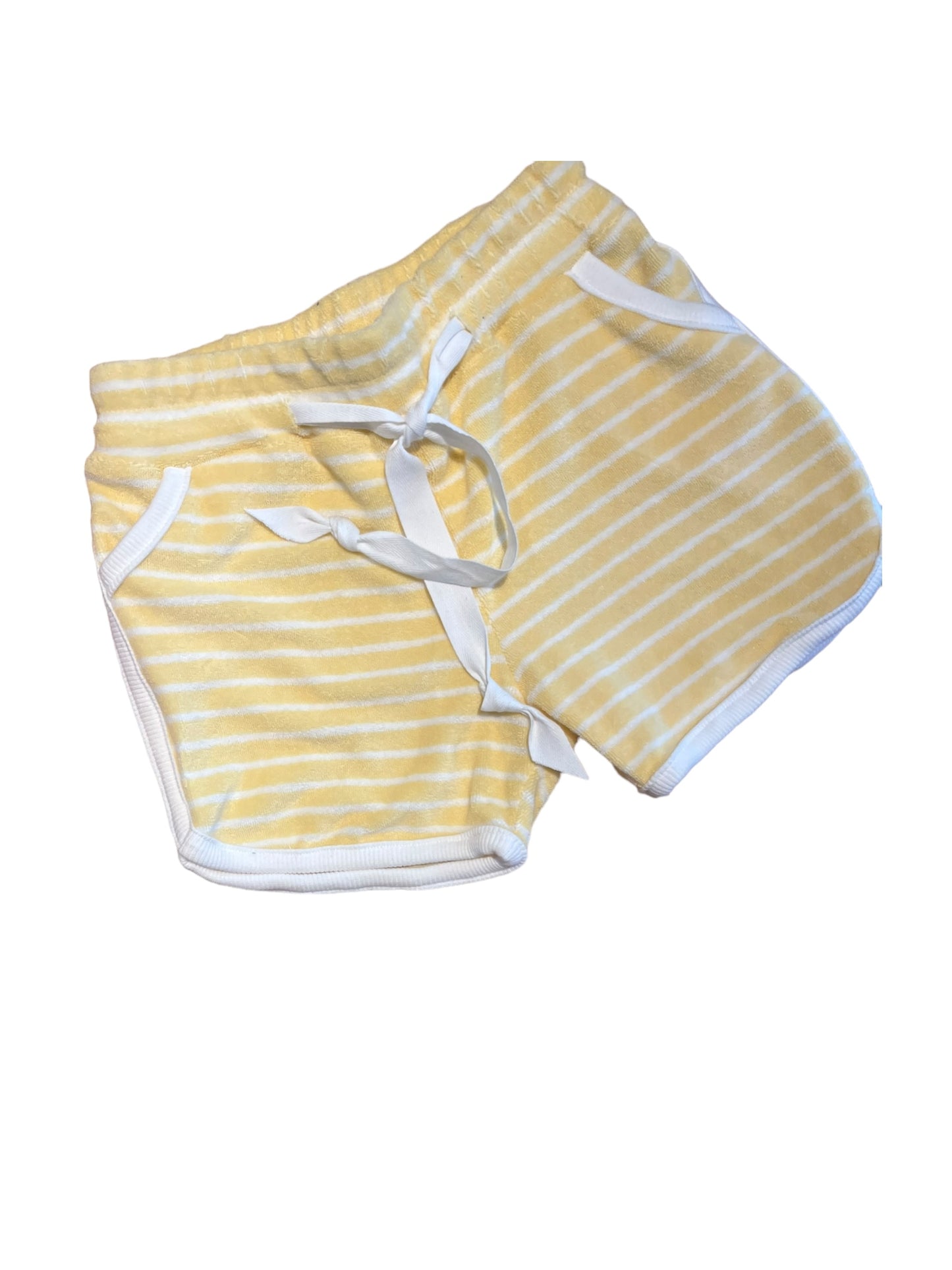 Sponsen Short 18 maand geel wit gestreept
