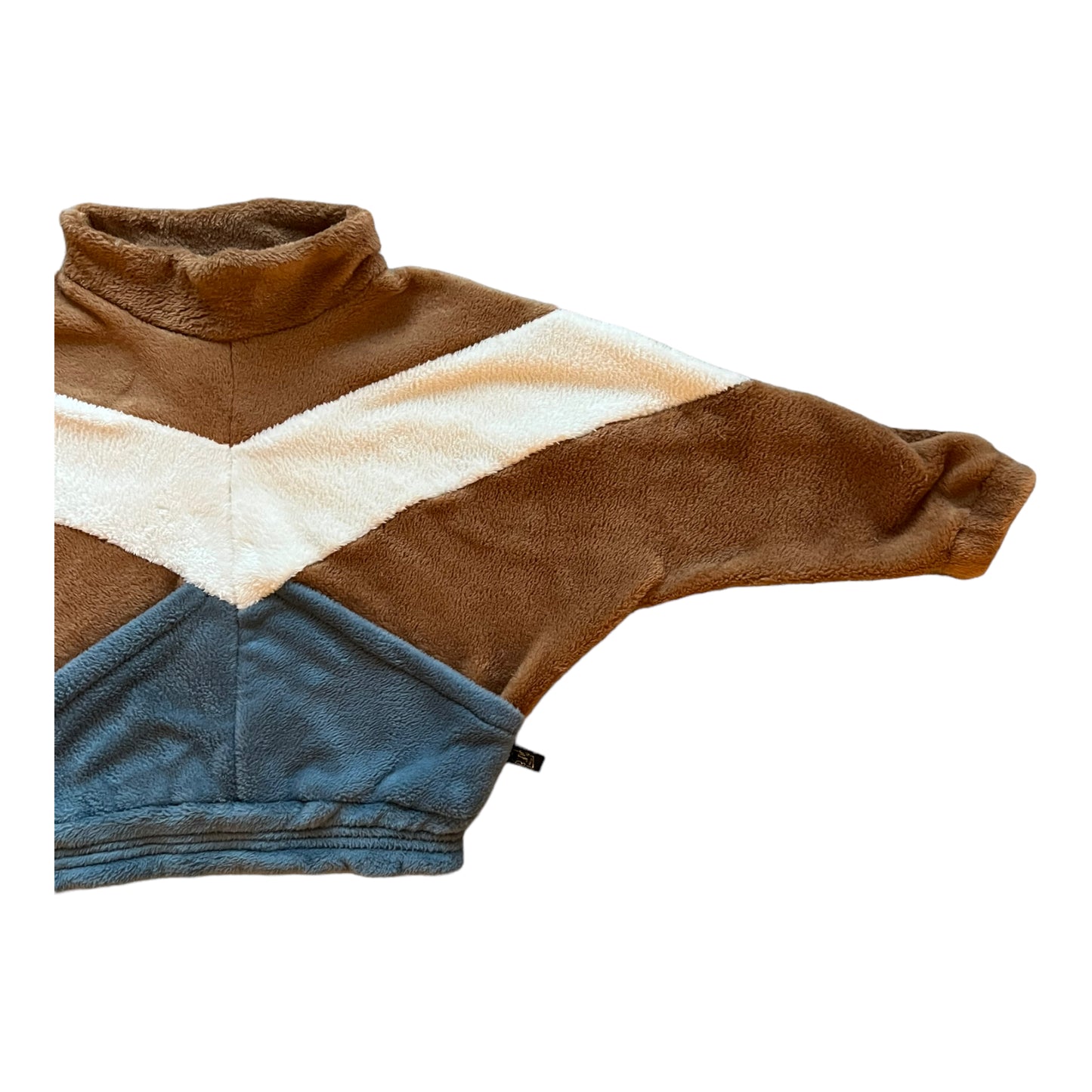 V colour sweater bruin