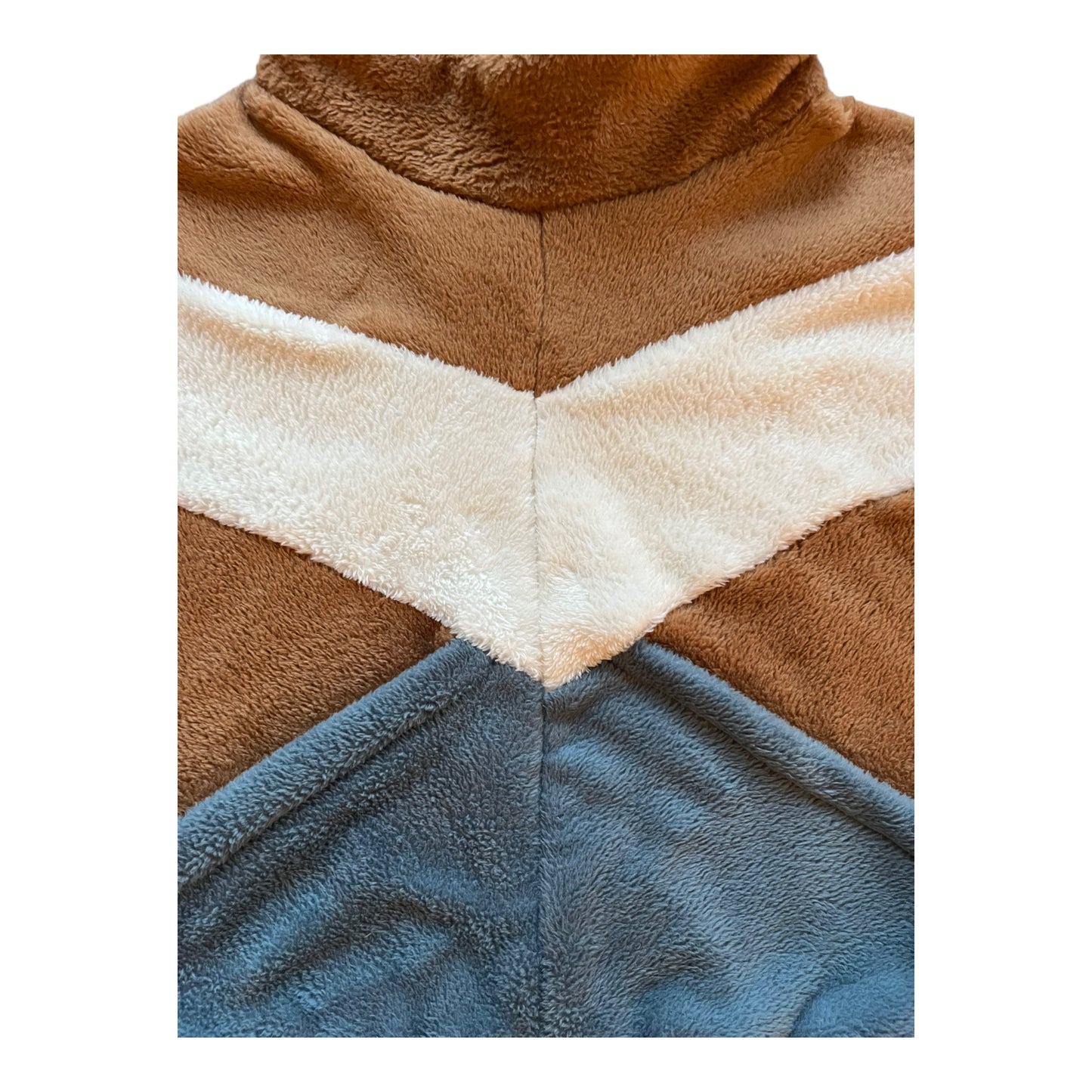 V colour sweater bruin