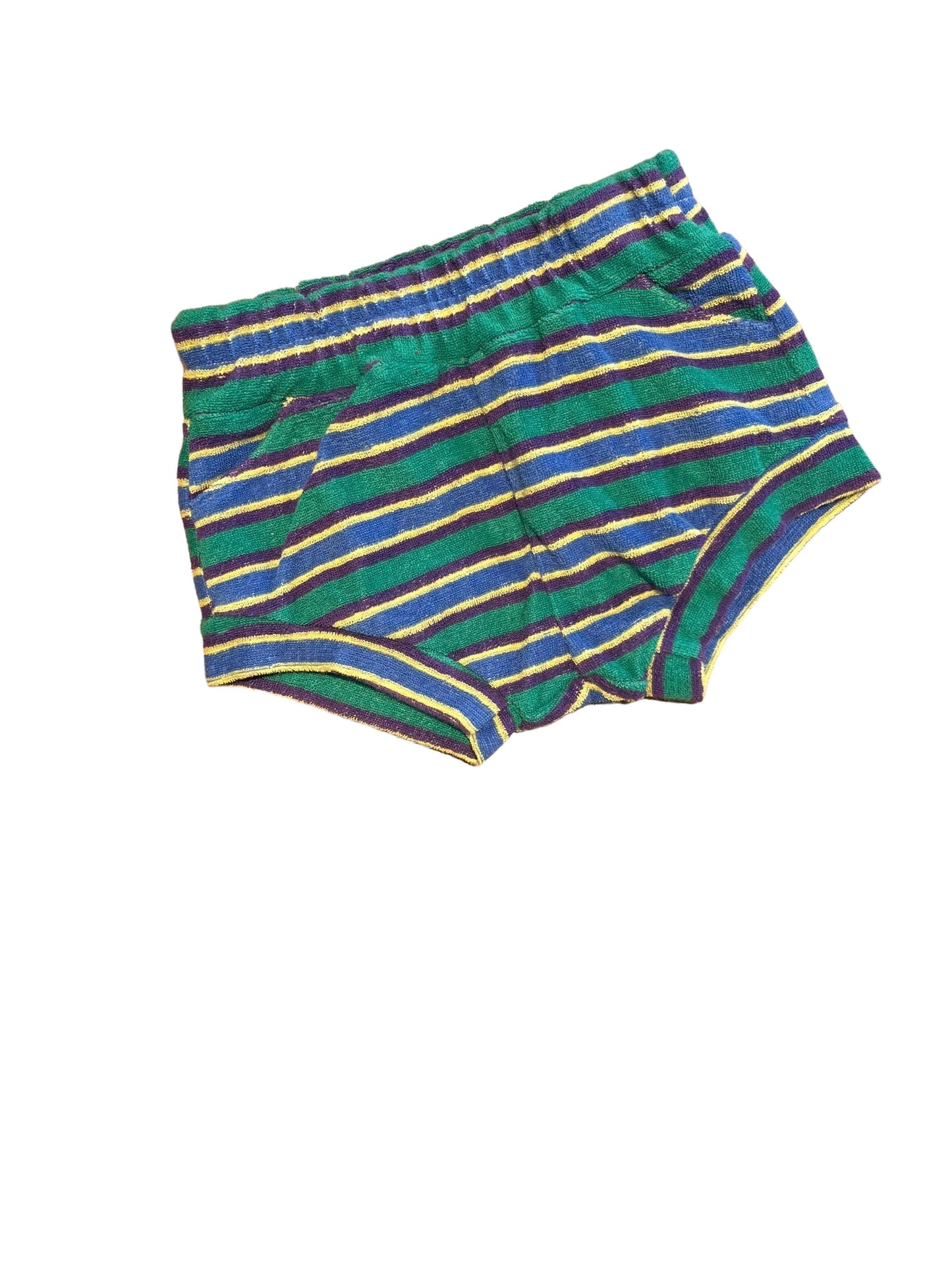 Shorty Short 12 maand blauw groen gestreept