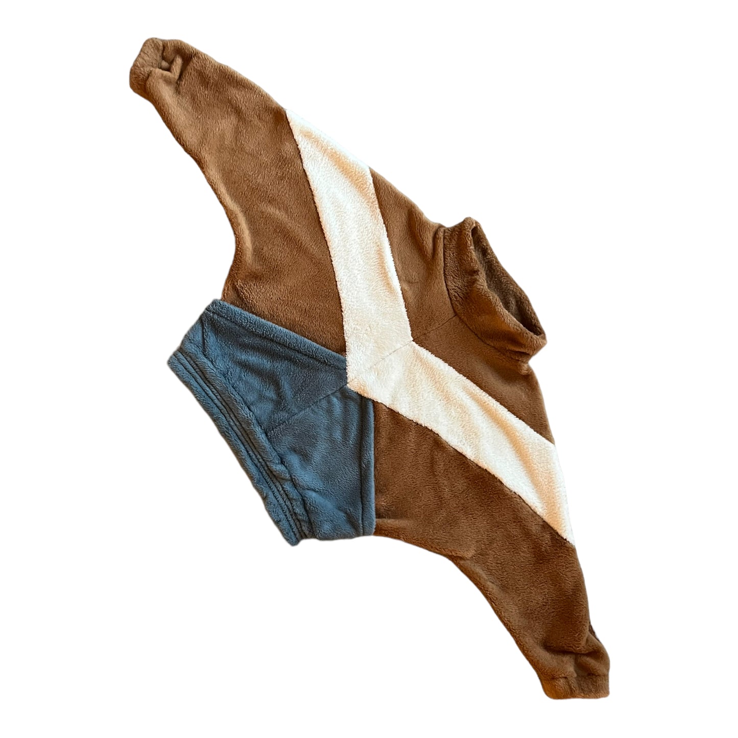 V colour sweater bruin