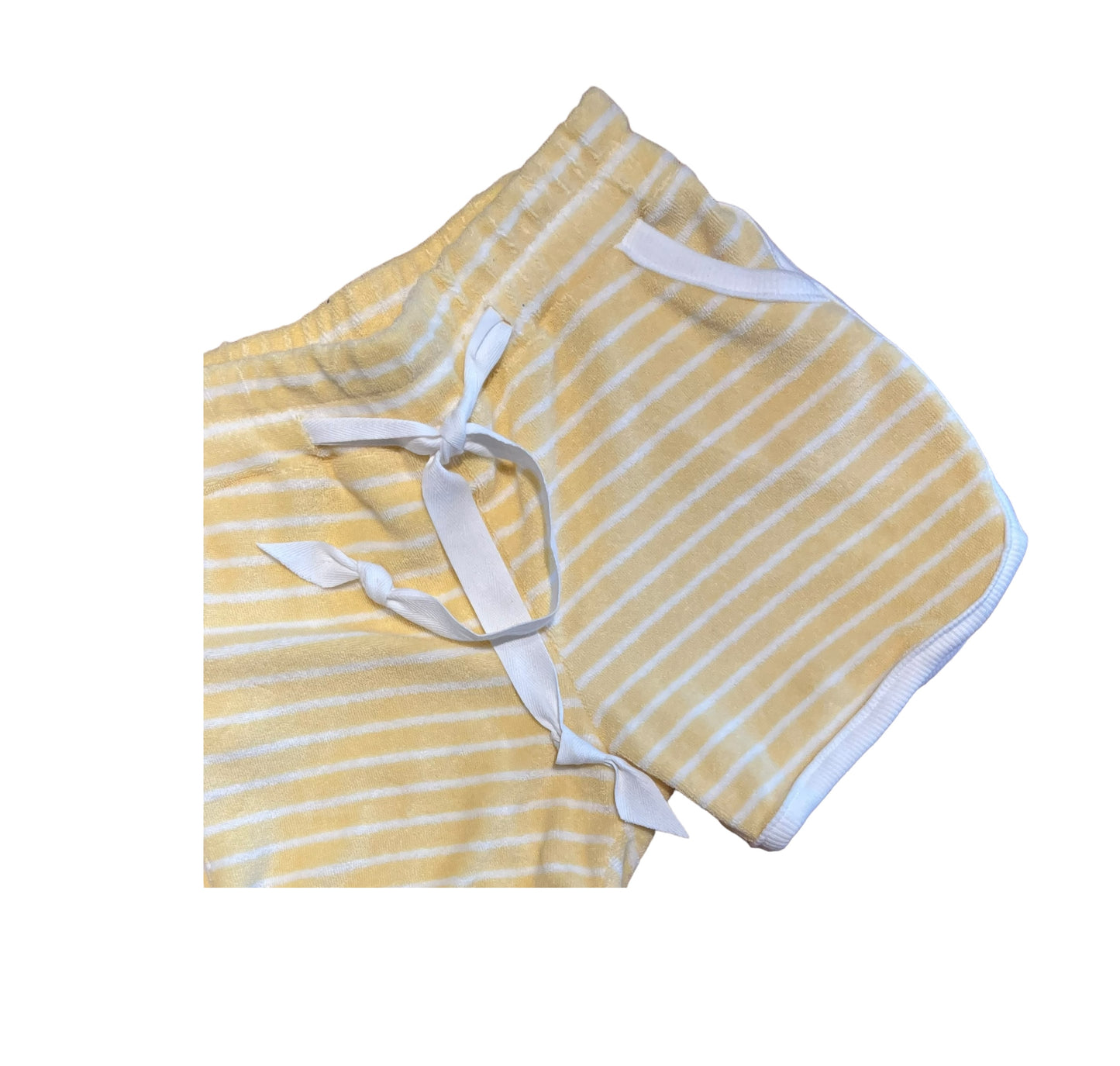 Sponsen Short 6 jaar geel gestreept