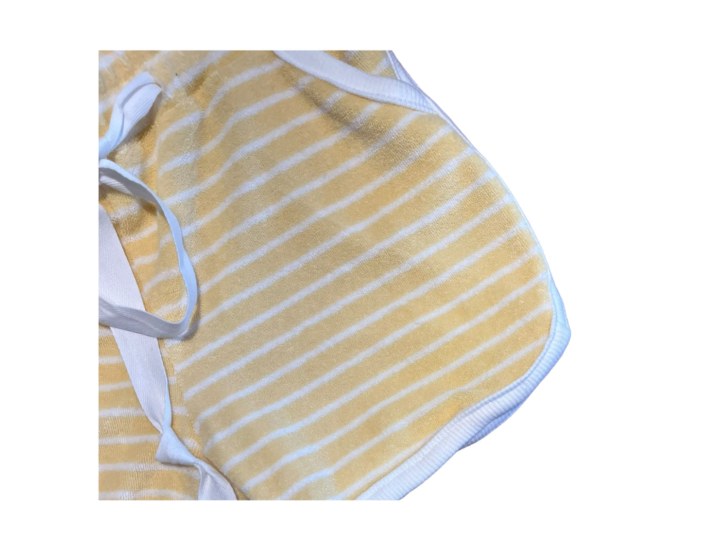 Sponsen Short 4 jaar geel wit gestreept