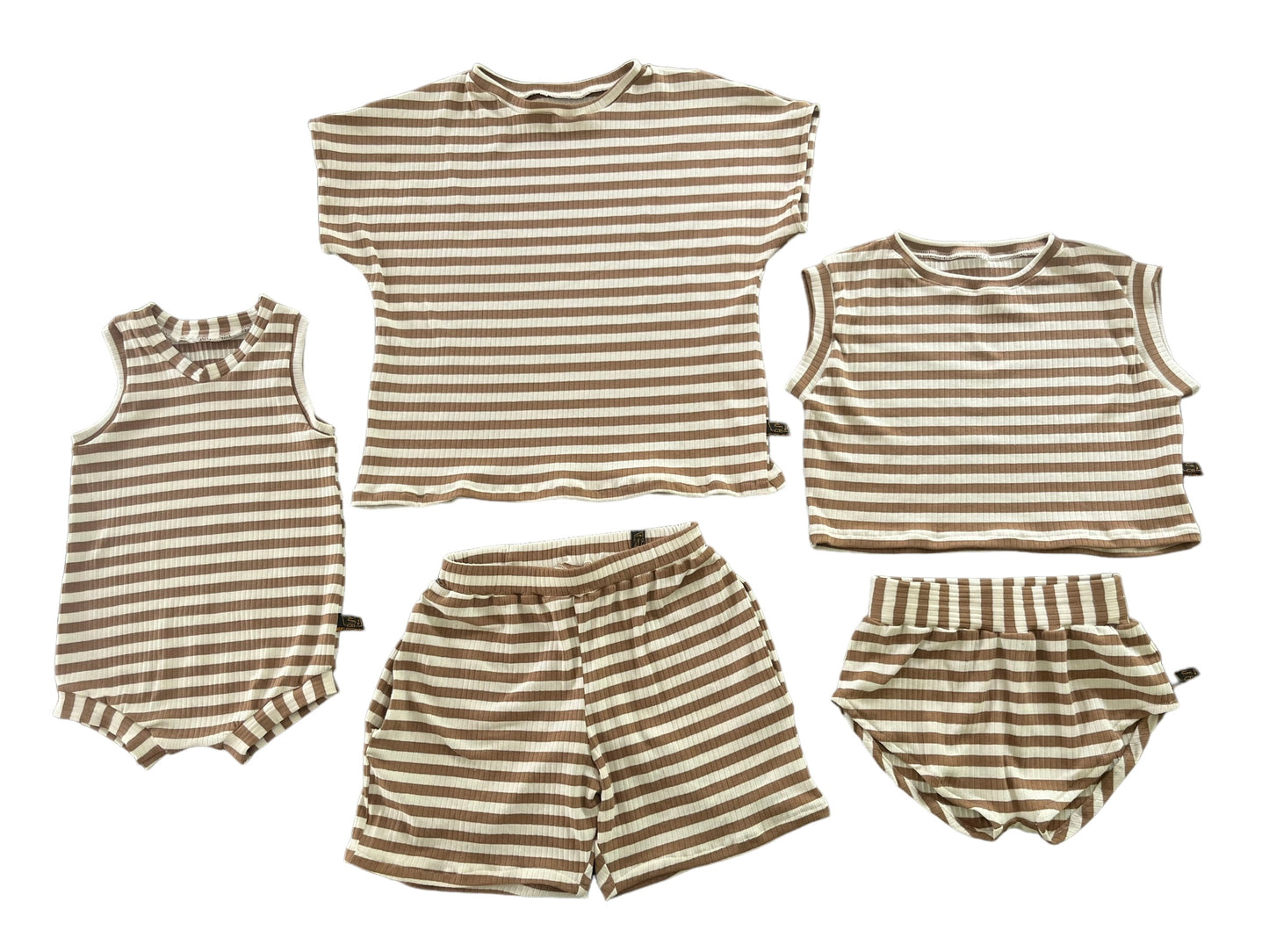 Cinnamon Striped Romper