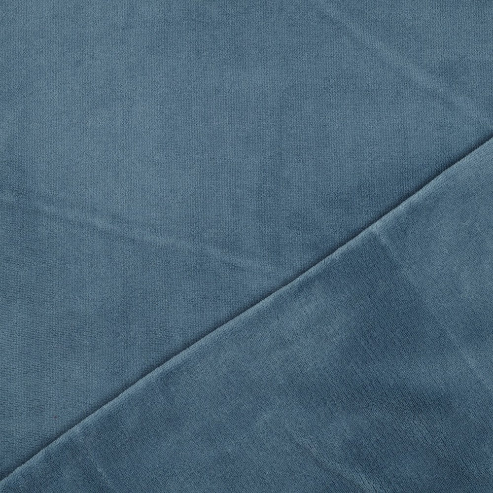 Dubbelzijdige teddy stof blauw