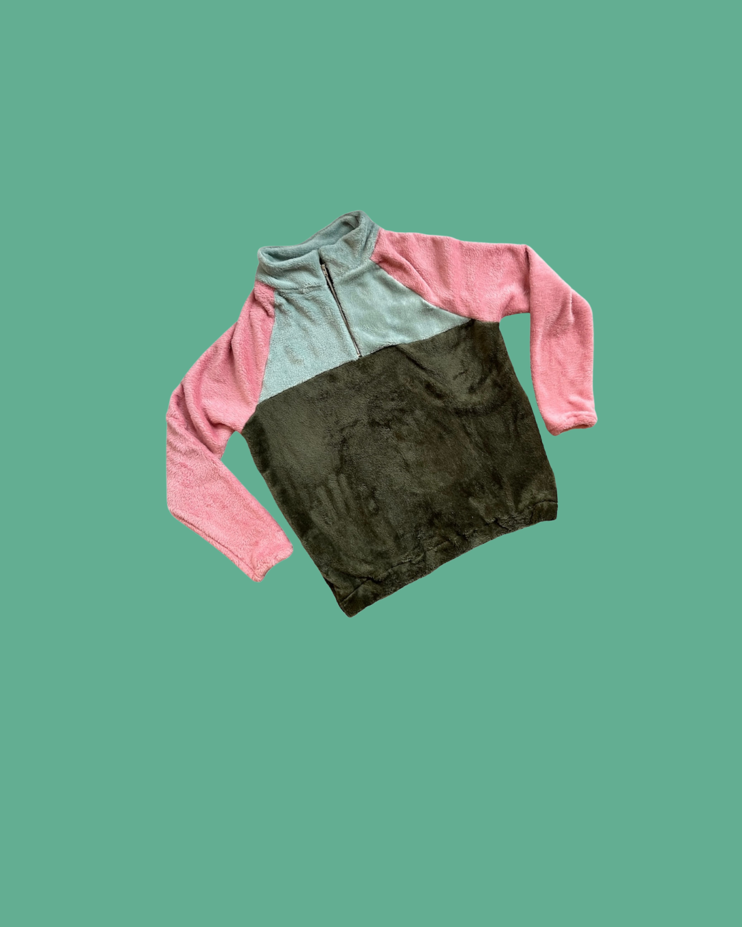 Donker groene Colourblock Sweater 4y