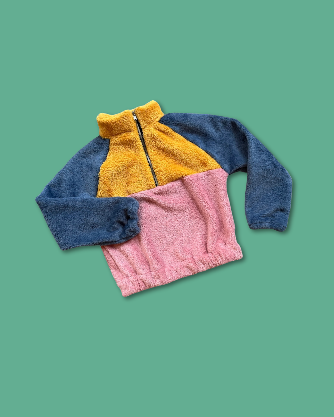 Oud roze Colourblock Sweater MEDIUM