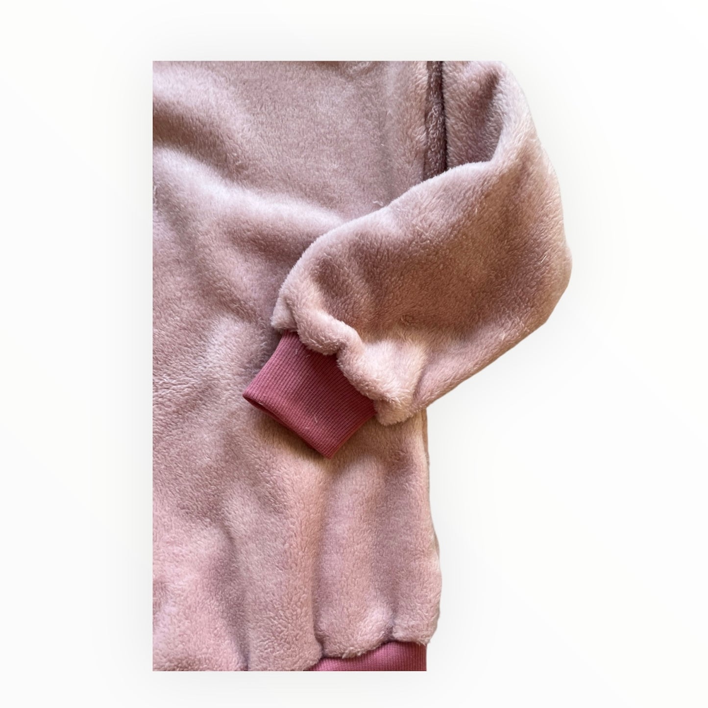 Dubbelzijdige teddy stof roze