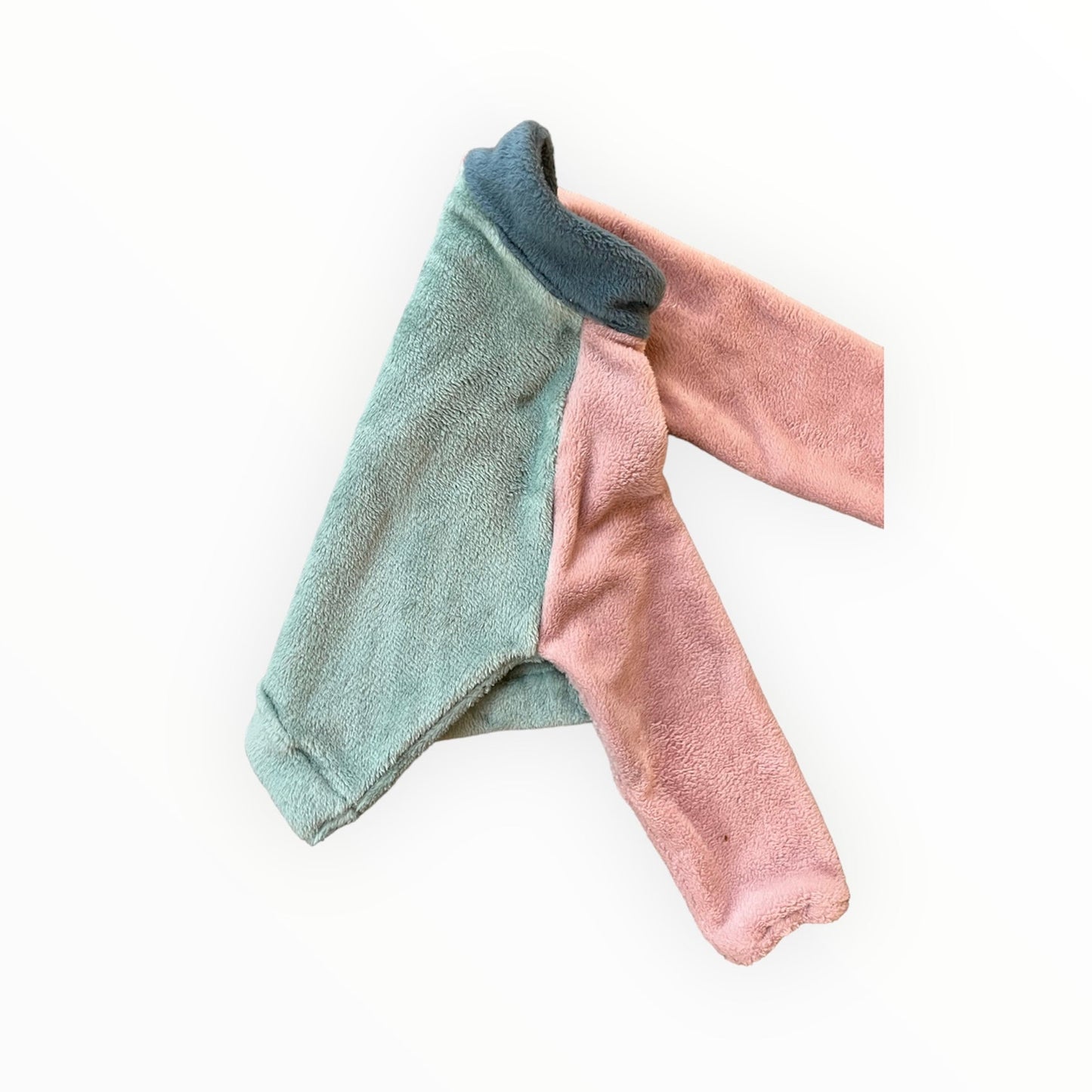 Colourblock 18m oudgroen/roze/blauw