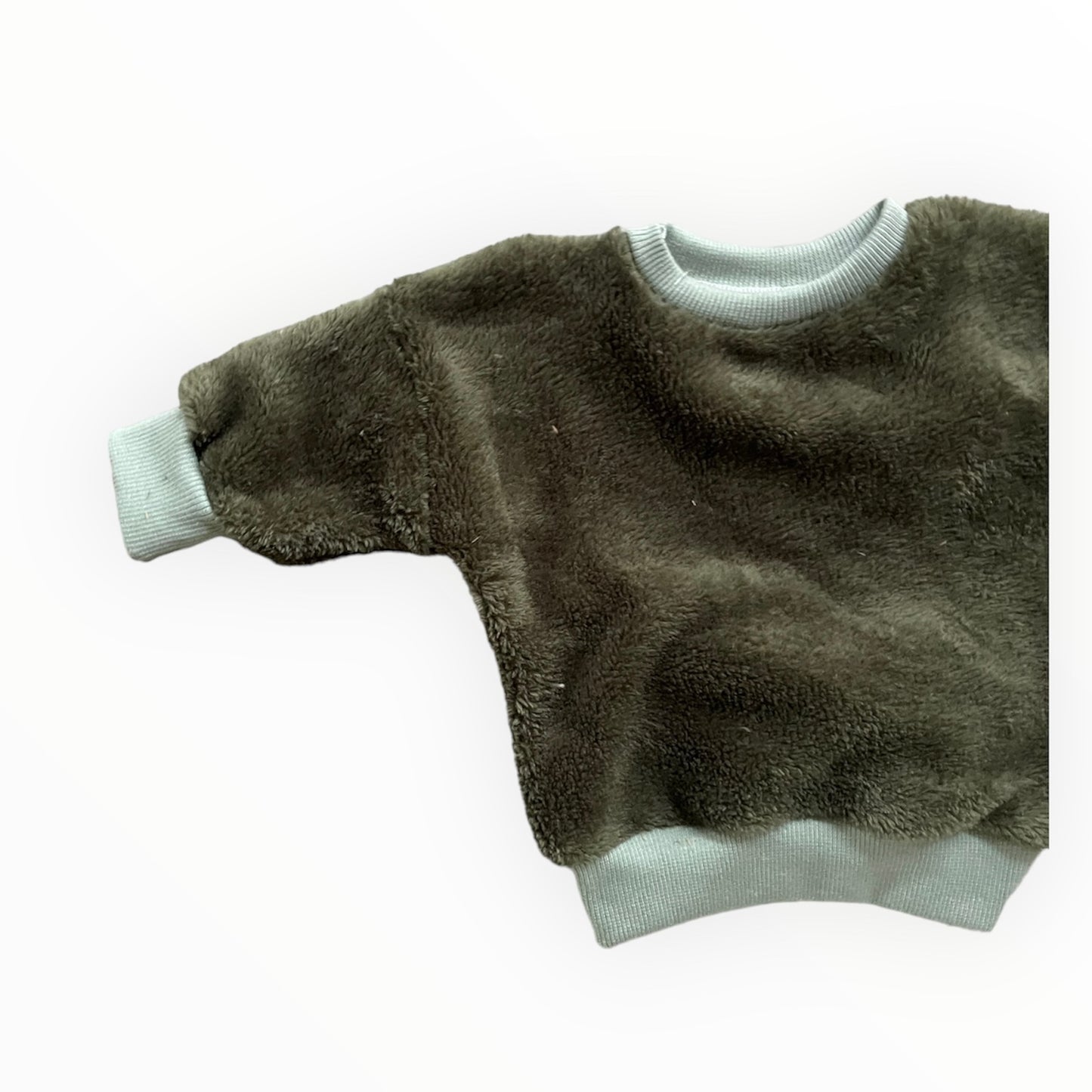 Unicolor sweater donkergroen 0maand