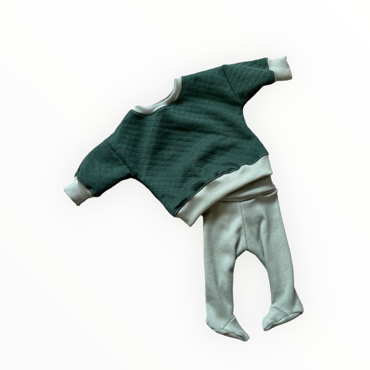 Baby home wear groen 1 maand