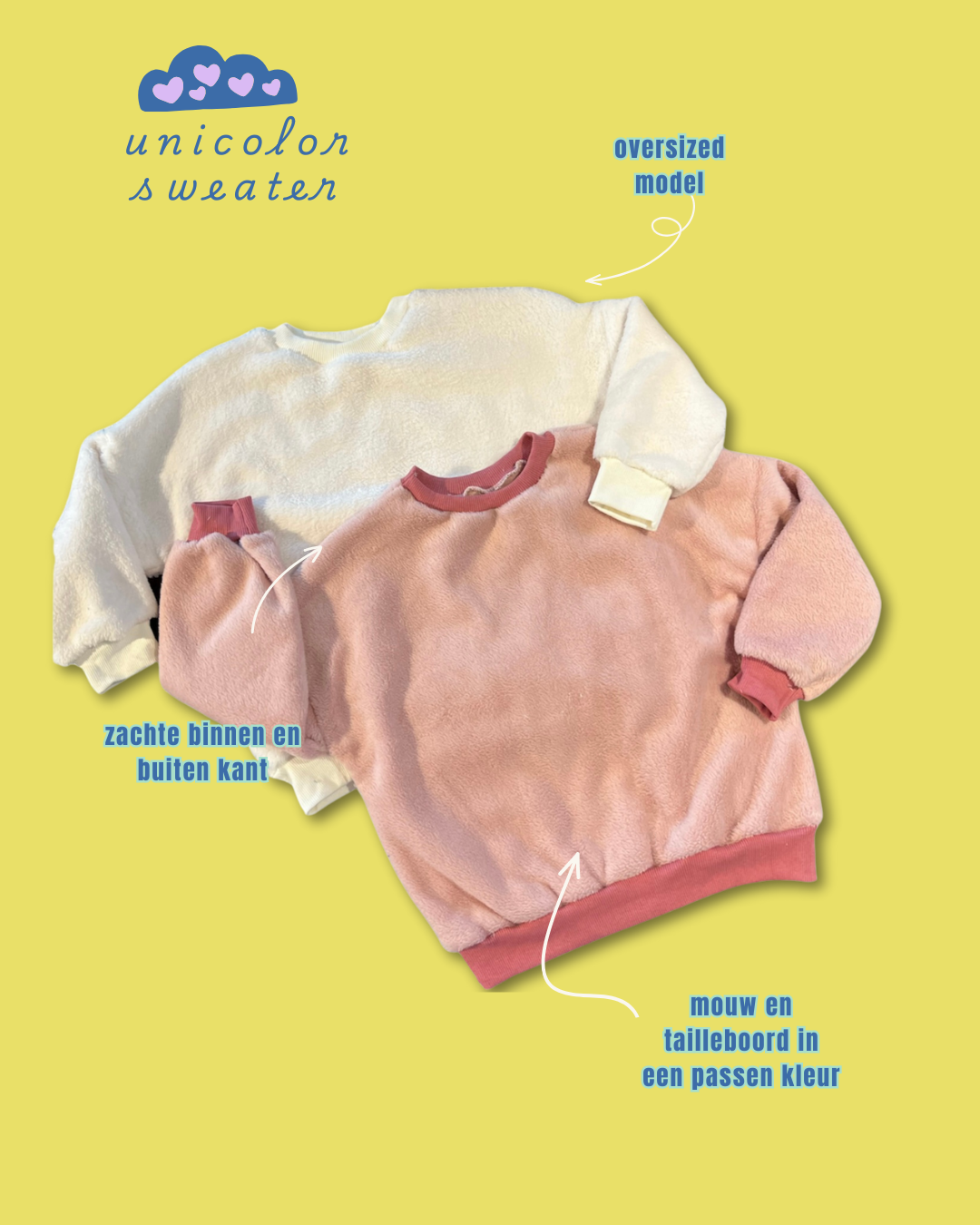 Unicolor Sweater Roze