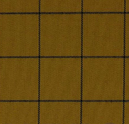 Tartan geruite stof oker/navy