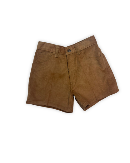 Short in ribfluweel camel