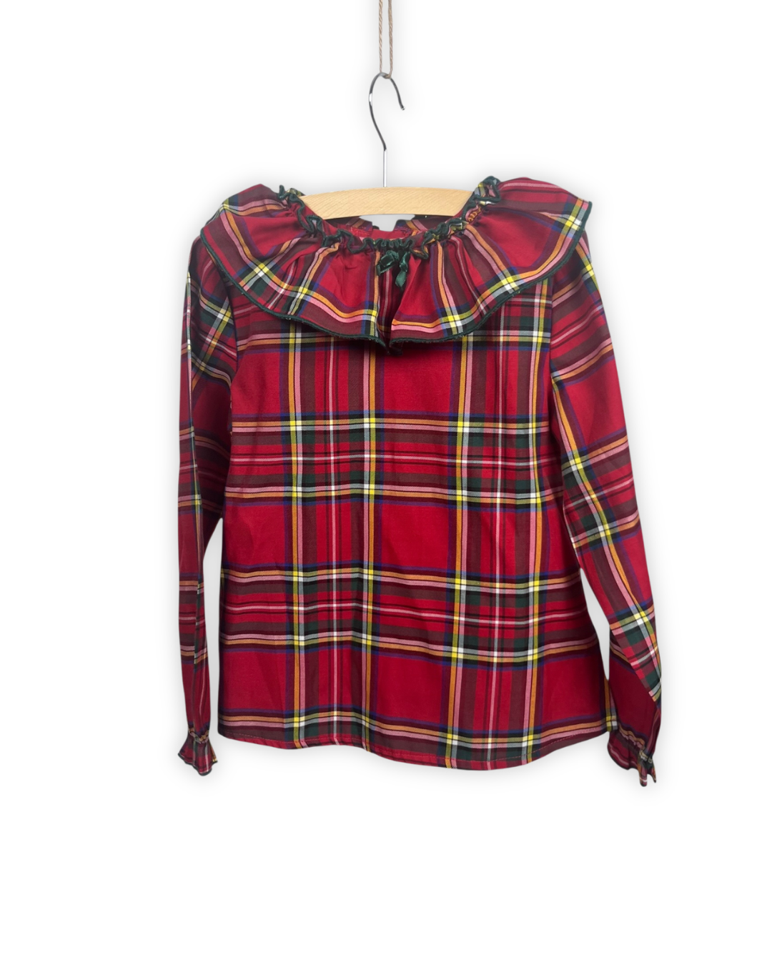 Geruit retro bloesje 5 jaar