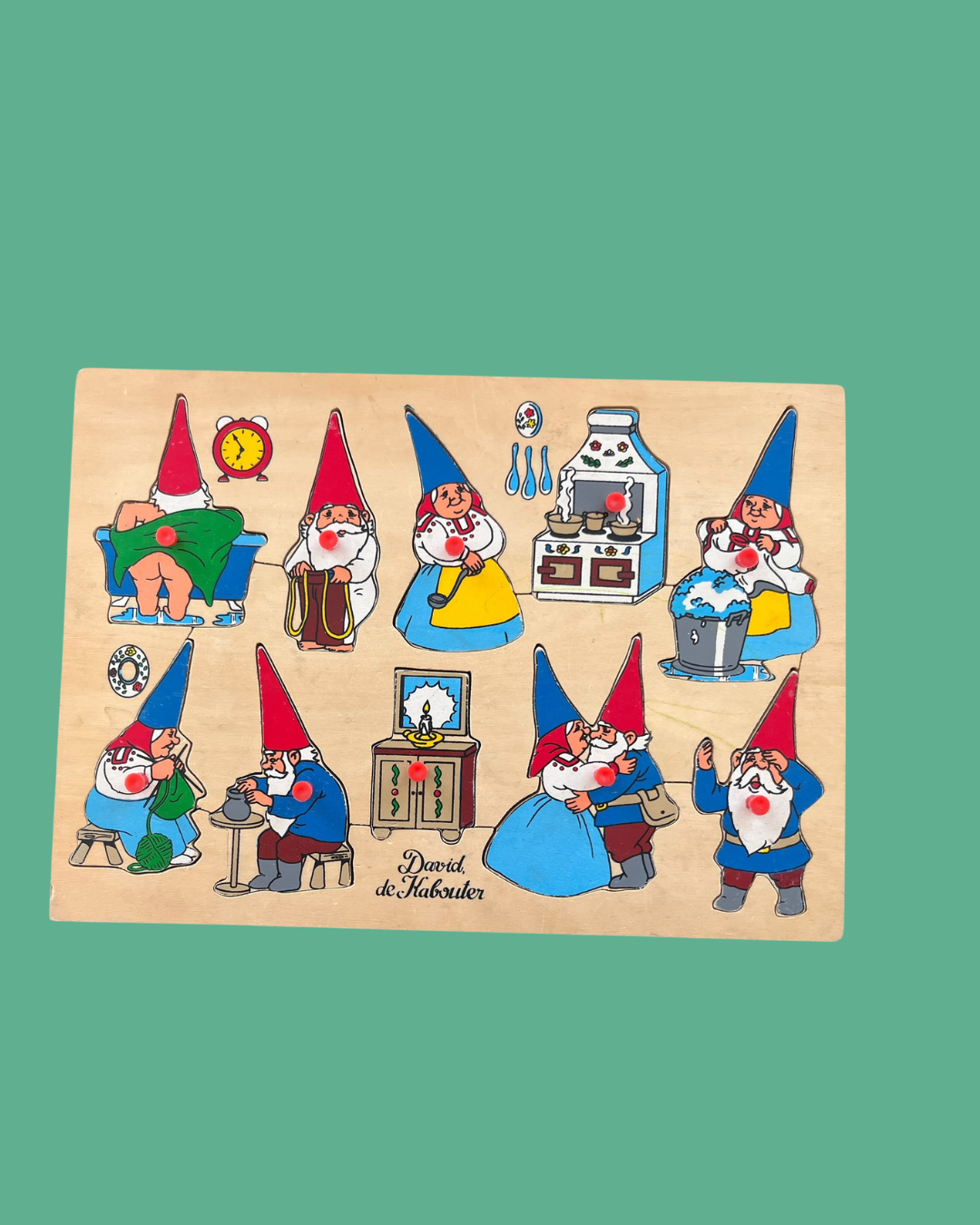 Houten puzzel David de Kabouter