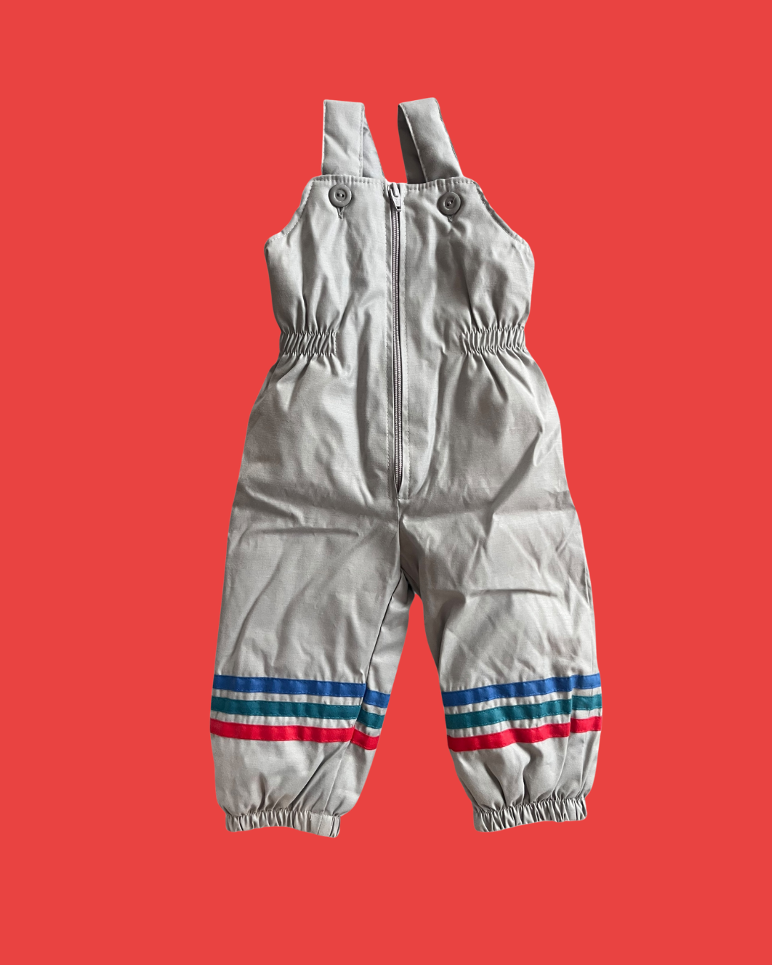 Grijs skipak met streepjes maat 74