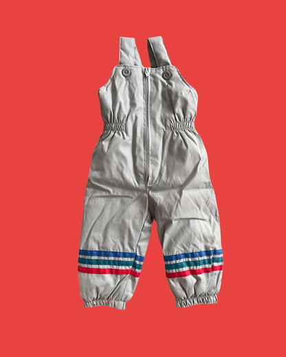 Grijs skipak met streepjes maat 74