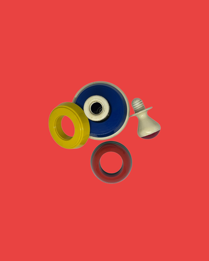 Rammelaar en stapeltoren van Ambi toys