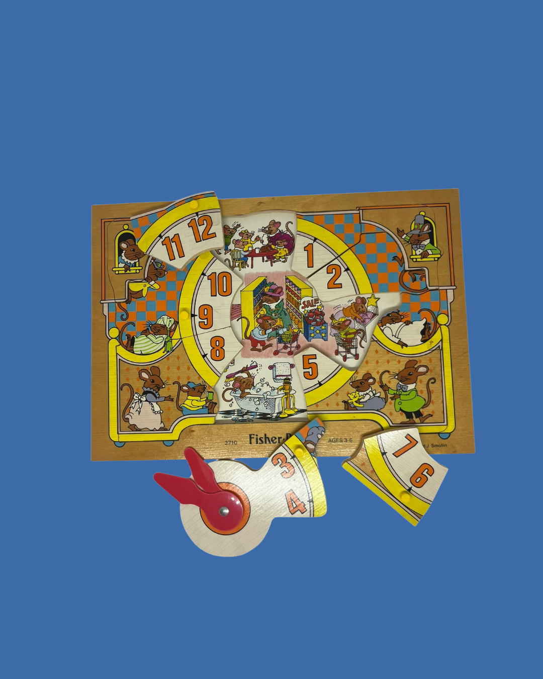 Fisher Price houten puzzel klok