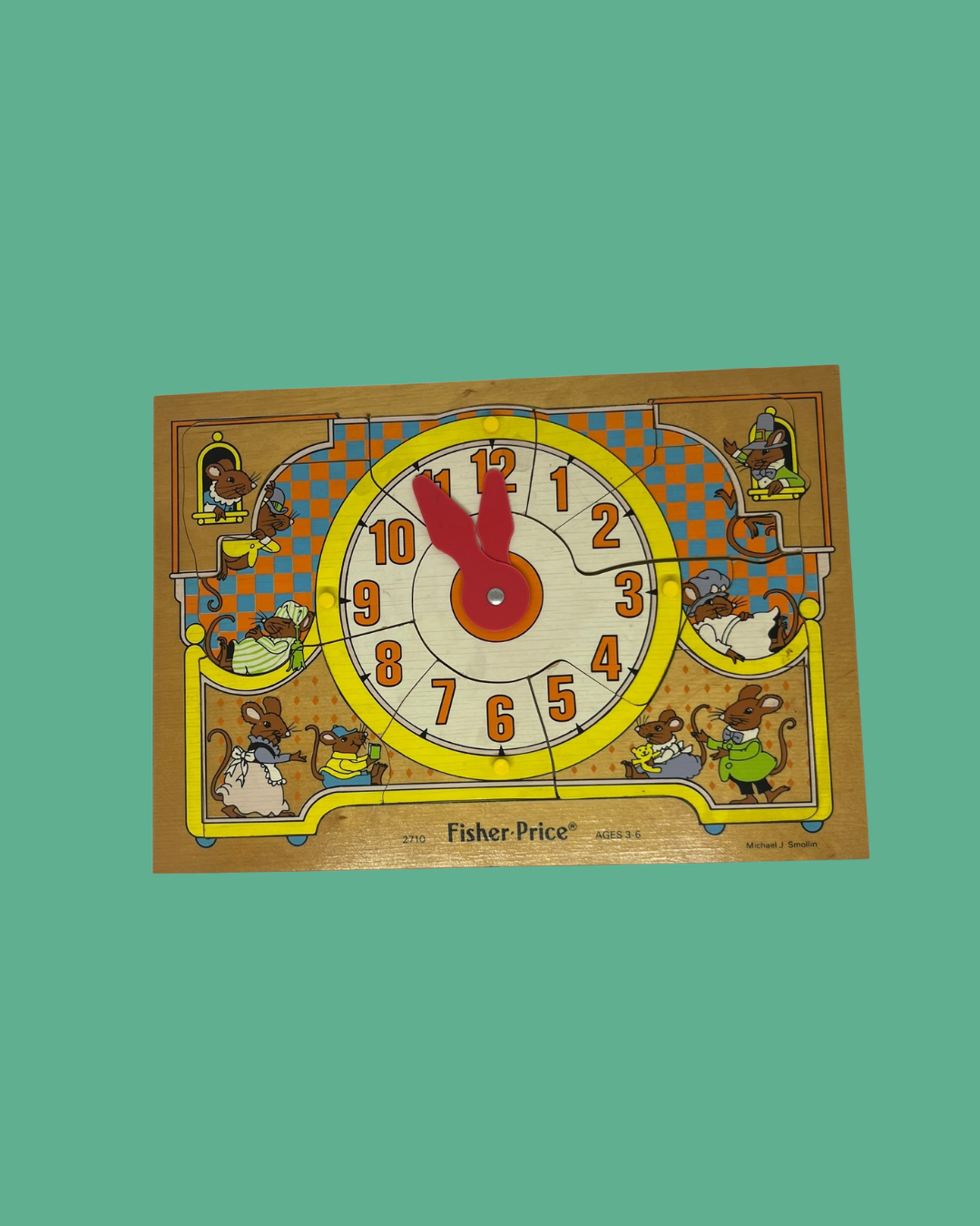Fisher Price houten puzzel klok