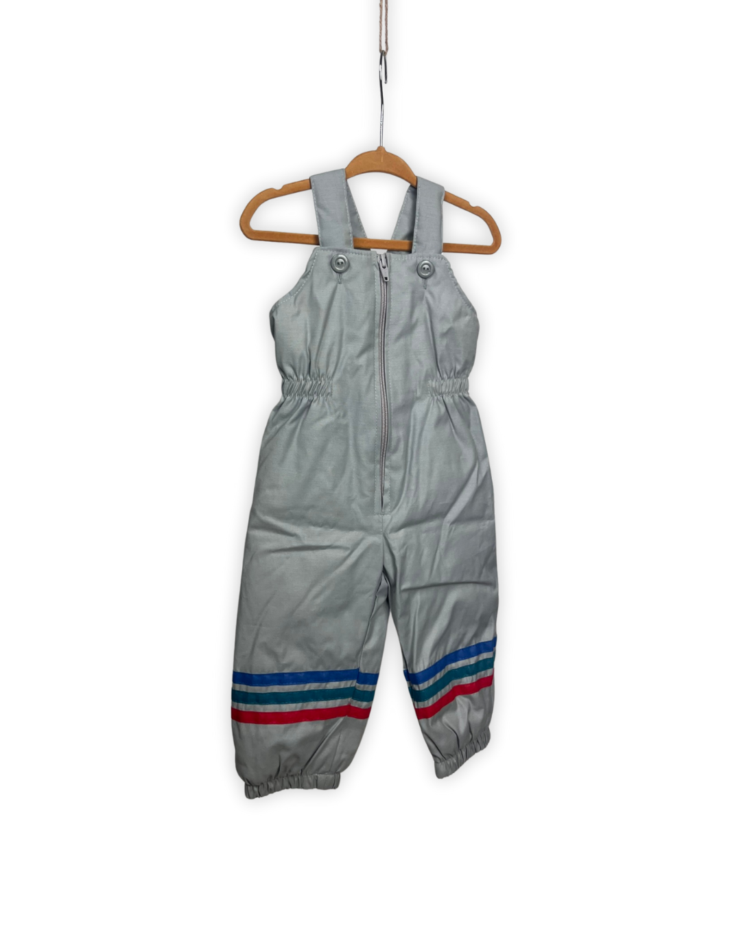 Grijs skipak met streepjes maat 74