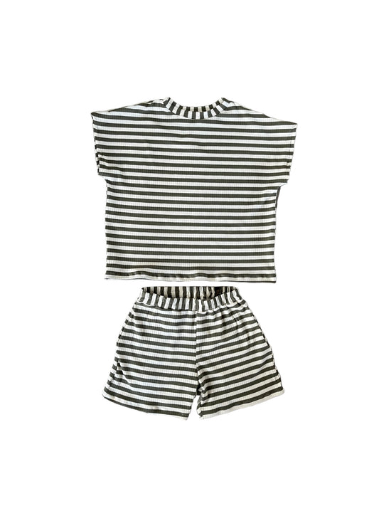 Olive Striped Stoere Set