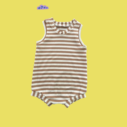 Cinnamon Striped Romper