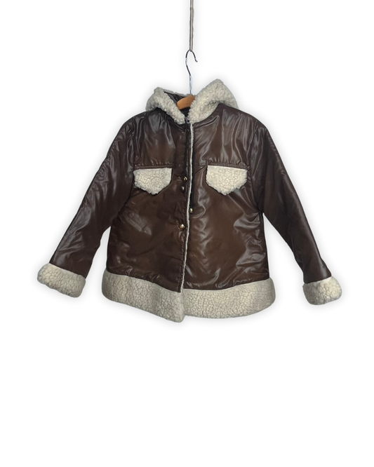 Faux leather winters jasje maat 92
