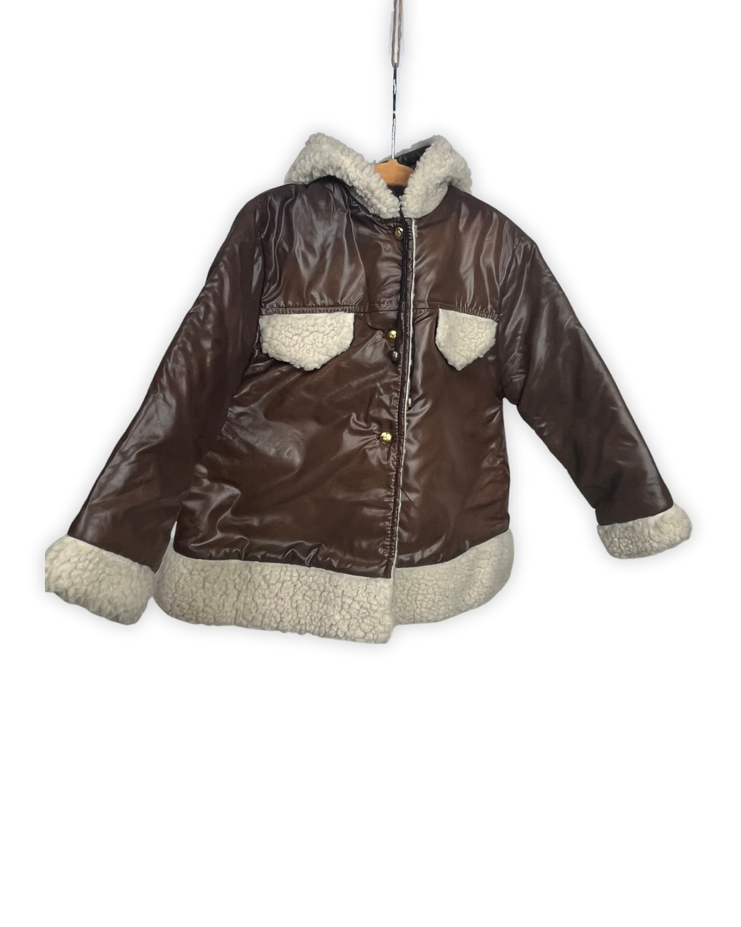 Faux leather winters jasje maat 92