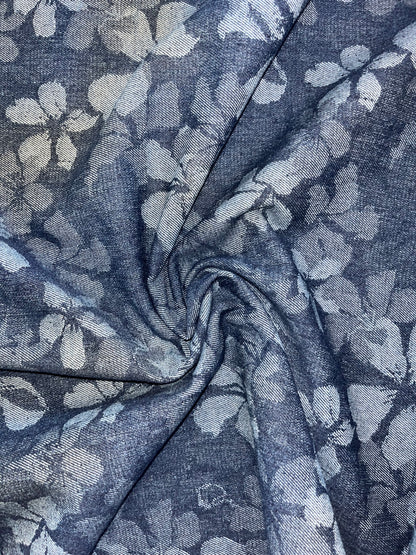 Jacquard jeans bloemen