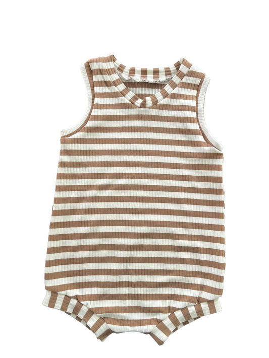 Cinnamon Striped Romper