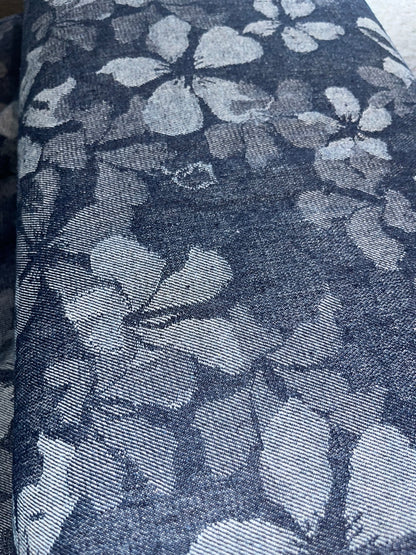 Jacquard jeans bloemen