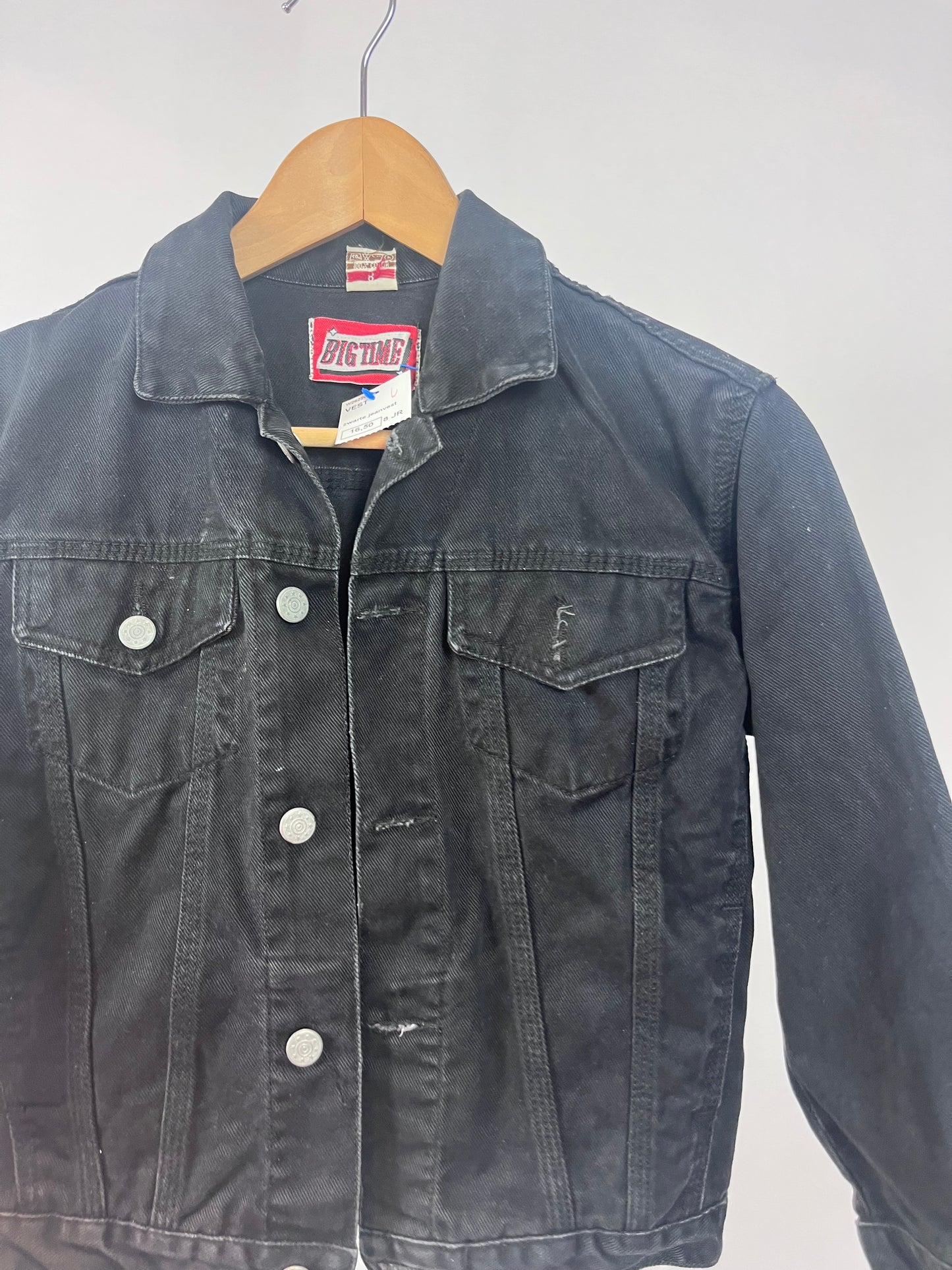 Zwarte jeansvest 8 jaar