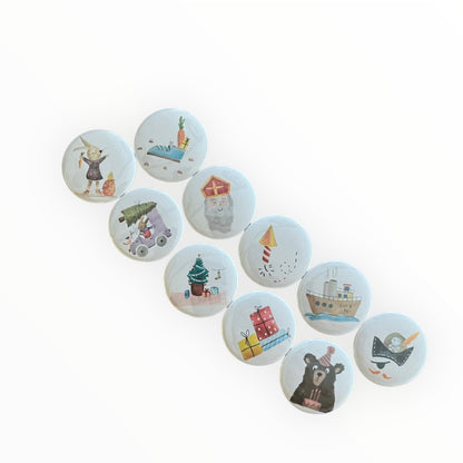 Magneet feest - schoentje zetten (31mm)