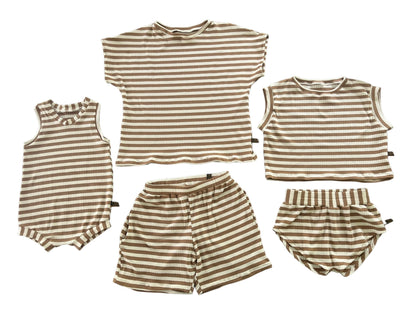 Cinnamon Striped Romper
