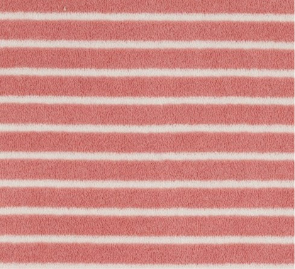 Stretch badstof gestreept roze wit