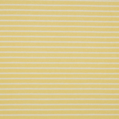 Stretch badstof gestreept geel wit