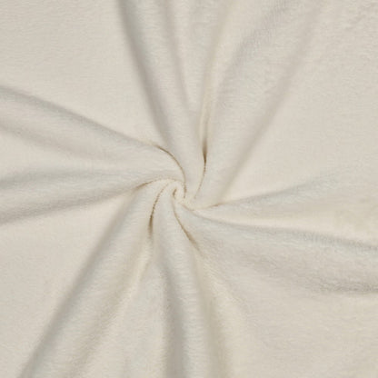 Dubbelzijdige teddy stof ecru