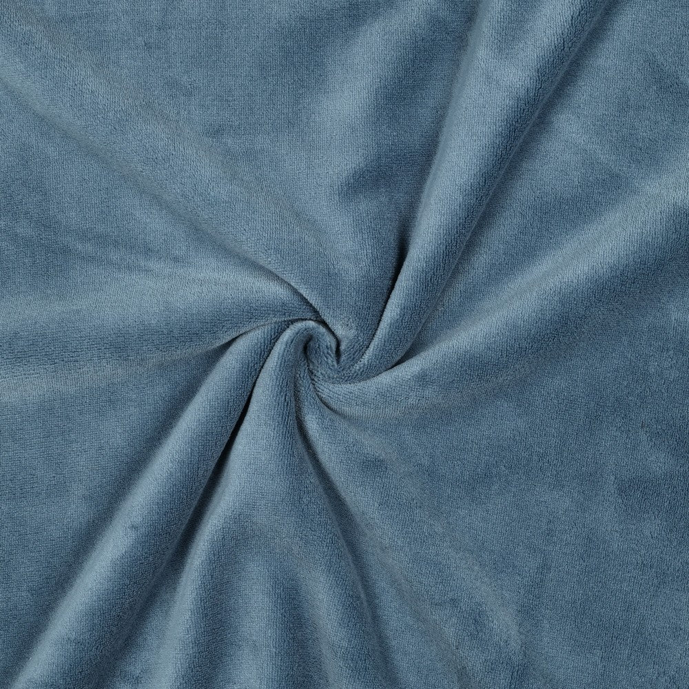 Dubbelzijdige teddy stof blauw
