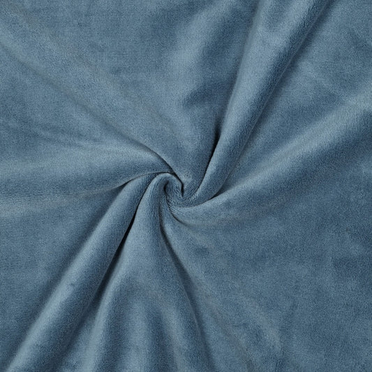 Dubbelzijdige teddy stof blauw