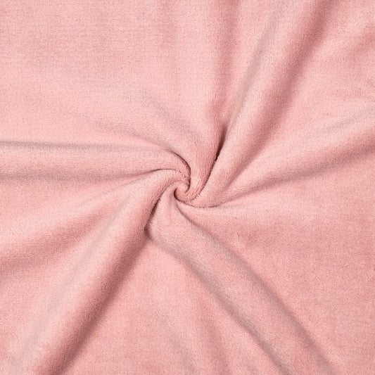 Dubbelzijdige teddy stof roze
